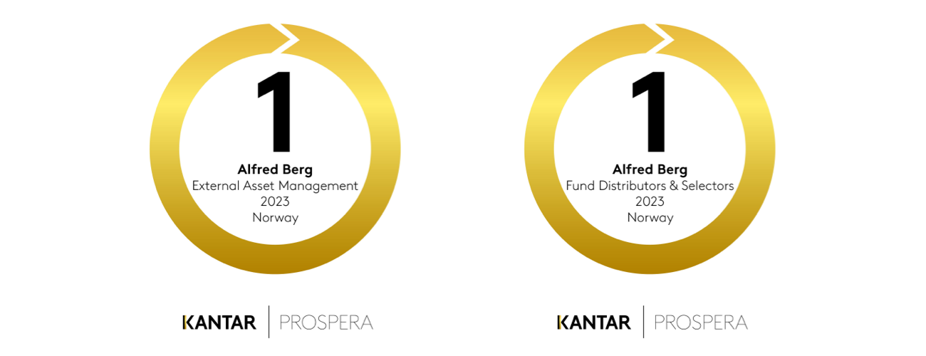 Prospera kåringer hvor Alfred Berg er nr. 1