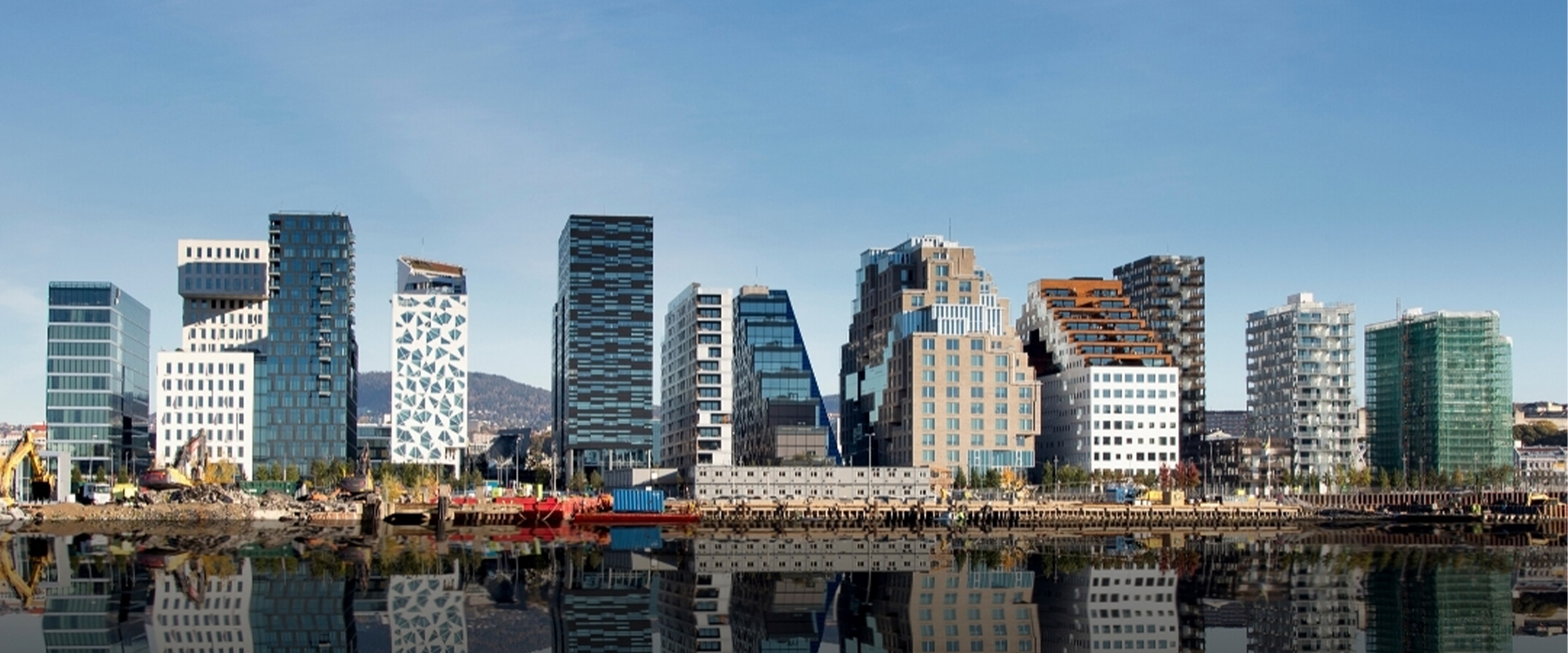 Bildet av bygninger på Barcode i Oslo